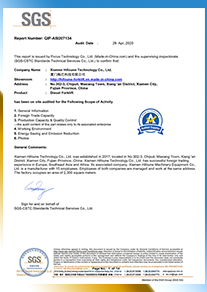 SGS certificate