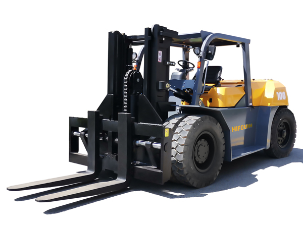 Hifoune 10 ton diesel forklift works on containers